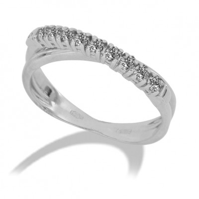 ANELLO GEMORO ORO 18KT gr. 3,30 DIAMANTI ct. 0,26  TFF273BIA