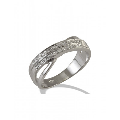 ANELLO GEMORO ORO 18kt gr. 3,80 DIAMANTI ct. 0,08  AB1064BIA