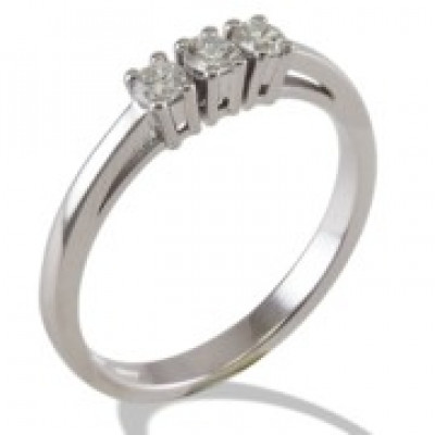 ANELLO GEMORO TRILOGY ORO 18KT gr. 2,25 DIAMANTI ct. 0,17  TFT246BIA17