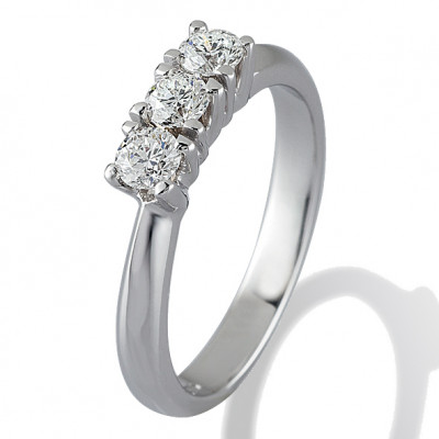 ANELLO GEMORO TRILOGY ORO 18KT gr. 2,55 DIAMANTI ct. 0,10  TFT262BIA10