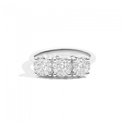 ANELLO TRILOGY RECARLO IN ORO BIANCO NODO D'AMORE R04TY252/015