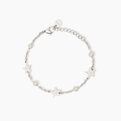 BRACCIALE 2JEWELS ACCIAIO CRISTALLI PERLE 232536