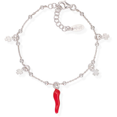BRACCIALE ARGENTO CORNETTI AMEN BRCSQBR