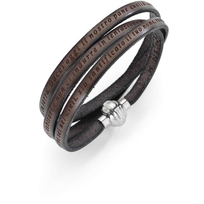 BRACCIALE CUOIO PADRE NOSTRO AMEN PNIT16-57