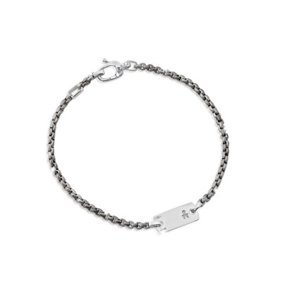 BRACCIALE LE BEBE'  UOMO VALORI BIMBO IN TITANIO E ORO BIANCO LBU011