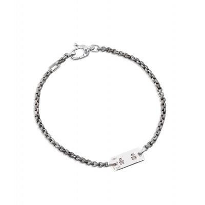 BRACCIALE LE BEBE' UOMO VALORI BIMBO E BIMBA TITANIO E ORO BIANCO LBU013