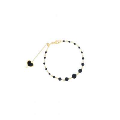 BRACCIALE MAMAN ET SOPHIE ONDA NERA ARGENTO 925 BPOND2R