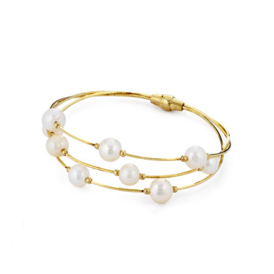 BRACCIALE MARCELLO PANE PERLE-TWIST ARGENTO 925  BRJL 007