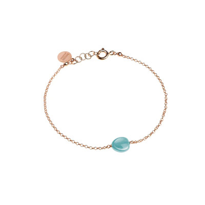 BRACCIALE ROSSO PREZIOSO ARGENTO 925 SEMINO D'AMORE ACQUAMARINA BC00406SE-A