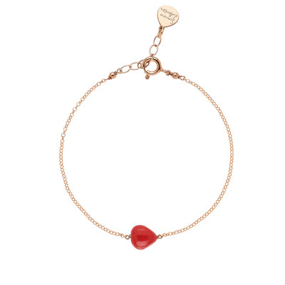 BRACCIALE ROSSO PREZIOSO ARGENTO 925 SEMINO D'AMORE ROSSO BC00406SE-R
