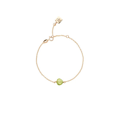 BRACCIALE ROSSO PREZIOSO ORO 9KT  STONE SEMINO D'AMORE PERIDOTO BC00489SE-PR 