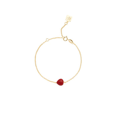 BRACCIALE ROSSO PREZIOSO ORO 9KT RED LOVE SEMINO D'AMORE BC24475SE-RC  