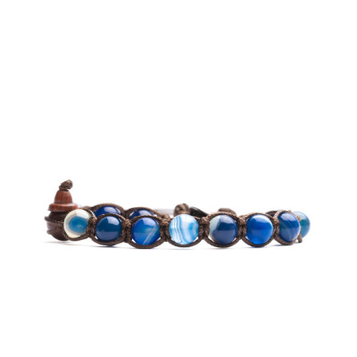 BRACCIALE TAMASHII AGATA BLU STRIATA BHS900-141