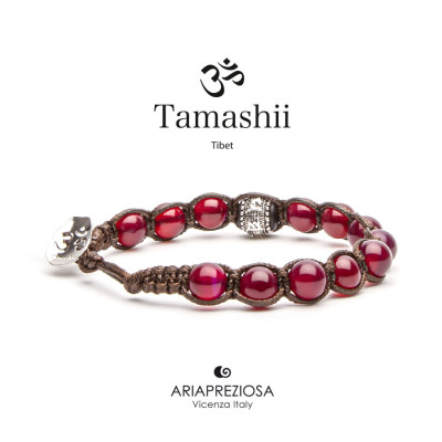 BRACCIALE TAMASHII AGATA ROSSA RUOTA DELLA PREGHIERA BHS1100-34