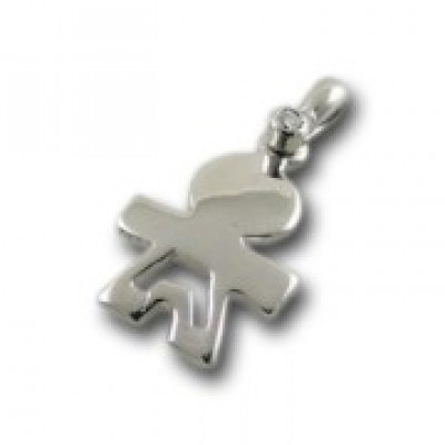 CIONDOLO BIMBO GEMORO IN ARGENTO 925 E   DIAMANTE NATURALE  AGCB288