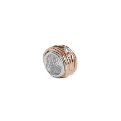 CIONDOLO FILODELLAVITA MINI 13 FILI IN ARGENTO 925 E ORO ROSA 9KT  E DIAMANTE AN1004ARBT