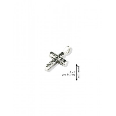 CIONDOLO GEMORO ORO 18kt gr. 2,00 DIAMANTI NERI ct. 0,26  CU102BIA