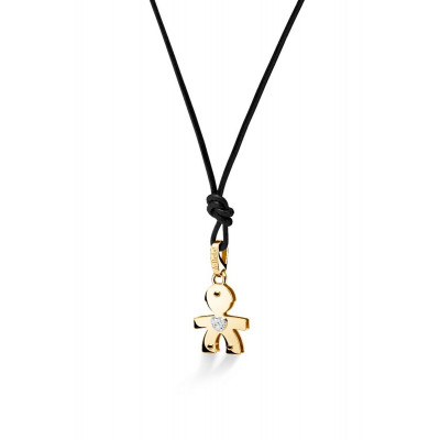 CIONDOLO LE BEBE'  I DIAMANTINI BIMBO IN ORO GIALLO CON CUORE IN PAVÉ DI DIAMANTI LBB060