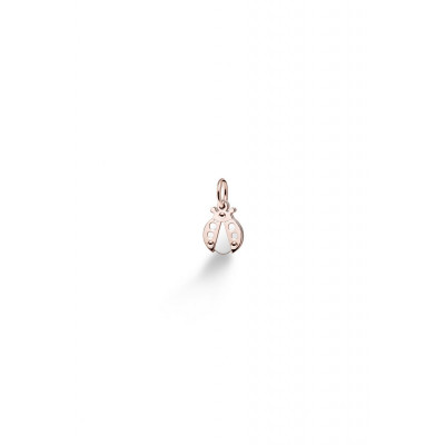 Ciondolo Le bebe'  Lock Your Love coccinella in oro rosa e argento  LBB176