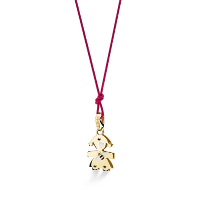 CIONDOLO LE BEBE'  LOVELY BIMBA ORO GIALLO APE E QUARZO CITRINO LBB581
