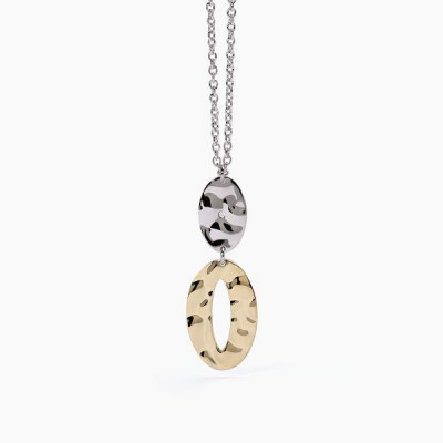 COLLANA 2JEWELS ACCIAIO MARTELLATO BICOLORE 251858