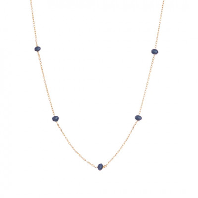 COLLANA ALISIA ARGENTO 925  CRYSTAL BEAD  AL880-ORO-OTTANIO