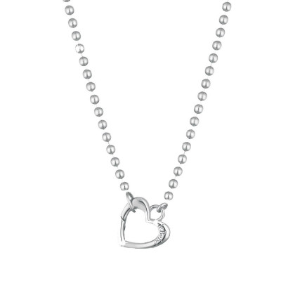 COLLANA LE BEBE' LOCK YOUR LOVE MOSCHETTONE CUORE ARGENTO LBBA163