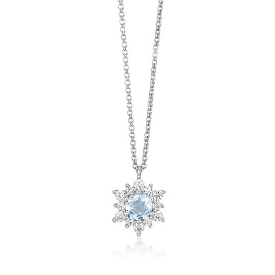 COLLANA MABINA ARGENTO LIGHT BLUE  553055