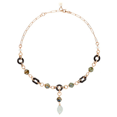 COLLANA ROSSO PREZIOSO ARGENTO 925 MON AMOUR 23536NV-BLACK-VELVET