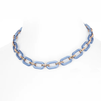COLLANA ROSSO PREZIOSO CHAIN 21081-GLAM-BLUE