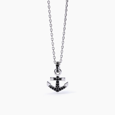COLLANA UOMO MABINA NAVY RULE ARGENTO 553485