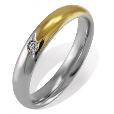 FEDE GEMORO ORO GIALLO E BIANCO 18KT E DIAMANTE CT. 0,02 FD269