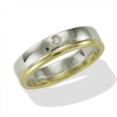 FEDE GEMORO ORO GIALLO E BIANCO 18KT E DIAMANTE CT. 0,02 FD272