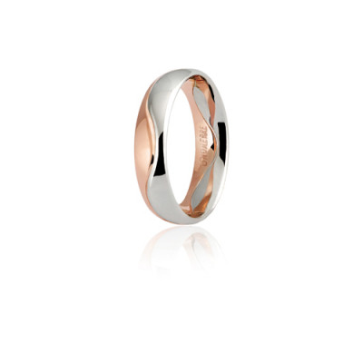 FEDE UNOAERRE GALASSIA IN ORO BIANCO E ROSA 18CT.