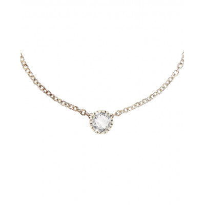 GIROCOLLO CRISTALLO DI ROCCA ELIZABETH MAMAN ET SOPHIE ARGENTO 925 GCBETPSCR