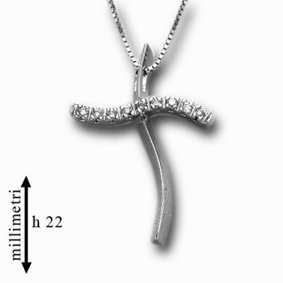 GIROCOLLO GEMORO IN ORO 18kt  gr. 2,80 DIAMANTI ct. 0,045 PB0445BIA 