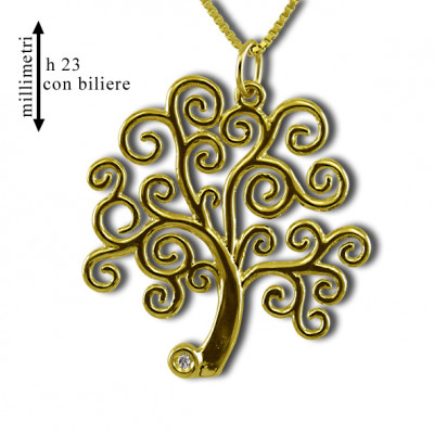 GIROCOLLO GEMORO IN ORO 18KT gr. 2,7 DIAMANTI ct. 0,005  PB1596GIA