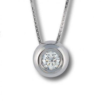 GIROCOLLO GEMORO IN ORO gr. 2,20 E DIAMANTI ct. 0,02  PB0015BIA02
