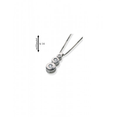 GIROCOLLO GEMORO ORO 18kt gr. 2,30 DIAMANTI ct. 0,04  PB0789BIA