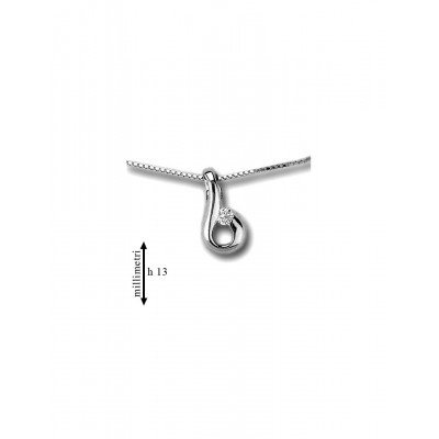 GIROCOLLO GEMORO ORO 18kt gr. 3,00 DIAMANTE ct. 0,05 PB0012BIA05