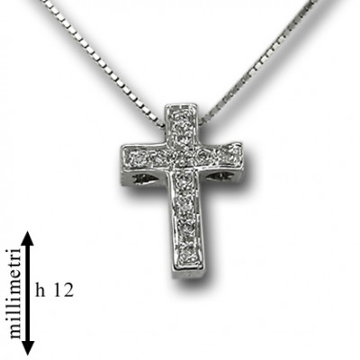 GIROCOLLO IN ORO 18kt gr. 2,55  DIAMANTI ct. 0,055 PB0136BIA