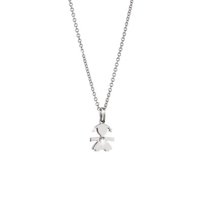 GIROCOLLO LE BEBE'  BRICIOLE BIMBA ORO BIANCO DIAMANTE LBB334