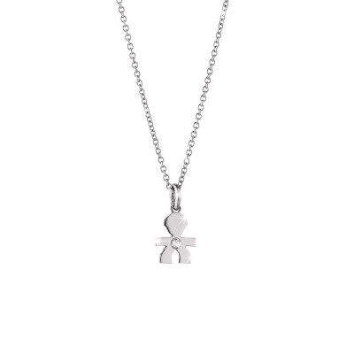 GIROCOLLO LE BEBE'  BRICIOLE BIMBO ORO BIANCO DIAMANTE LBB333
