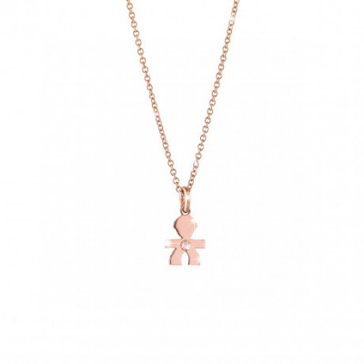 GIROCOLLO LE BEBE' BRICIOLE BIMBO ORO ROSA E DIAMANTE LBB321