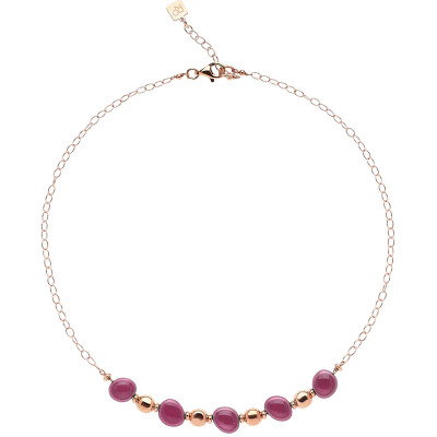 GIROCOLLO ROSSO PREZIOSO ARGENTO 925 LOIRA TORMALINA ROSA GC24855R-TR