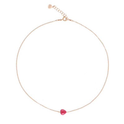 GIROCOLLO ROSSO PREZIOSO ARGENTO 925 SEMINO D'AMORE PEONIA GC00405SE-PE