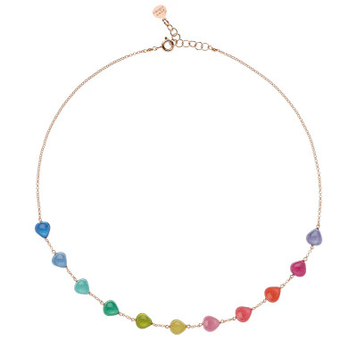 GIROCOLLO ROSSO PREZIOSO ARGENTO 925 SEMINO D'AMORE RAINBOW GC00483SE