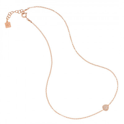 GIROCOLLO ROSSO PREZIOSO ARGENTO 925 SEMINO D'AMORE SPARKLING PURE WHITE  GC00470SE-PW