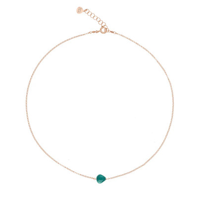 GIROCOLLO ROSSO PREZIOSO ARGENTO 925 SEMINO D'AMORE TORMALINA VERDE GC00405SE-TV