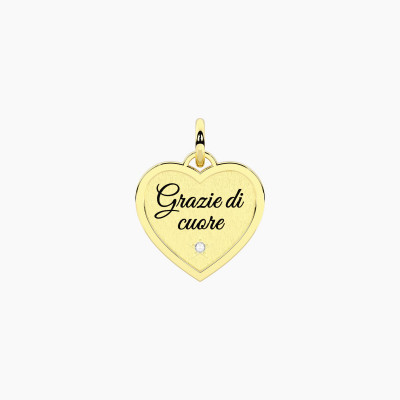KIDULT BY YOU CHARM ACCIAIO GRAZIE DI CUORE 741166